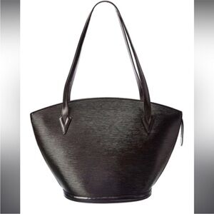 Louis Vuitton Saint Jacques Shopping Epi Leather Shoulder Tote Bag Black GM